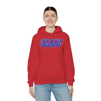 LIVE FIT Hoodie Sweatshirt - Motivational Fitness Pullover - Unisex Gym Hoodie - S-5XL