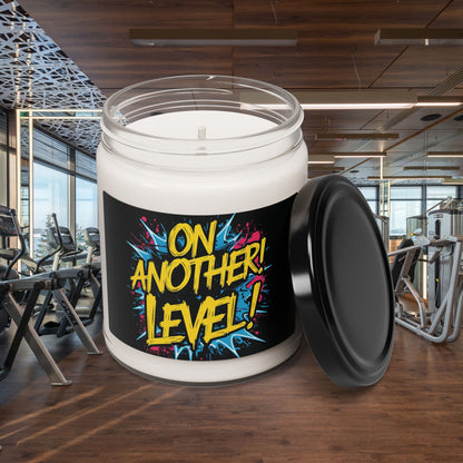 On Another Level Scented Soy Candle - 9oz - Motivational Fitness Gift - Eco-Friendly Home Decor - 10 Scent Options