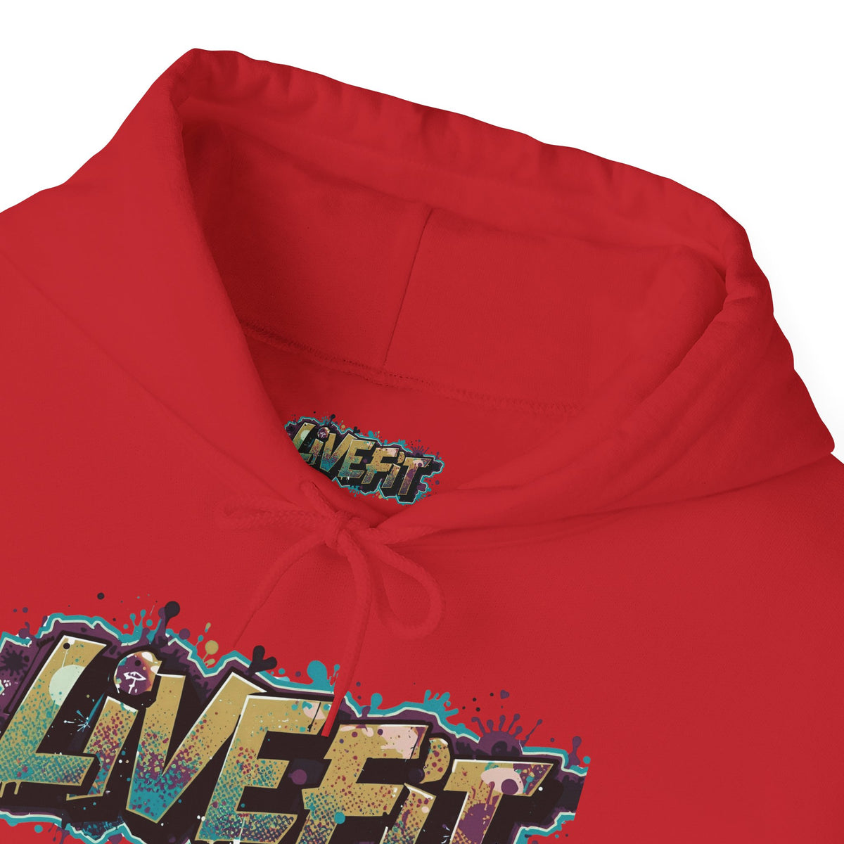 LIVE FIT Hoodie - Unisex Heavy Blend Sweatshirt - Fitness Gym Wear - Workout Apparel - S-5XL