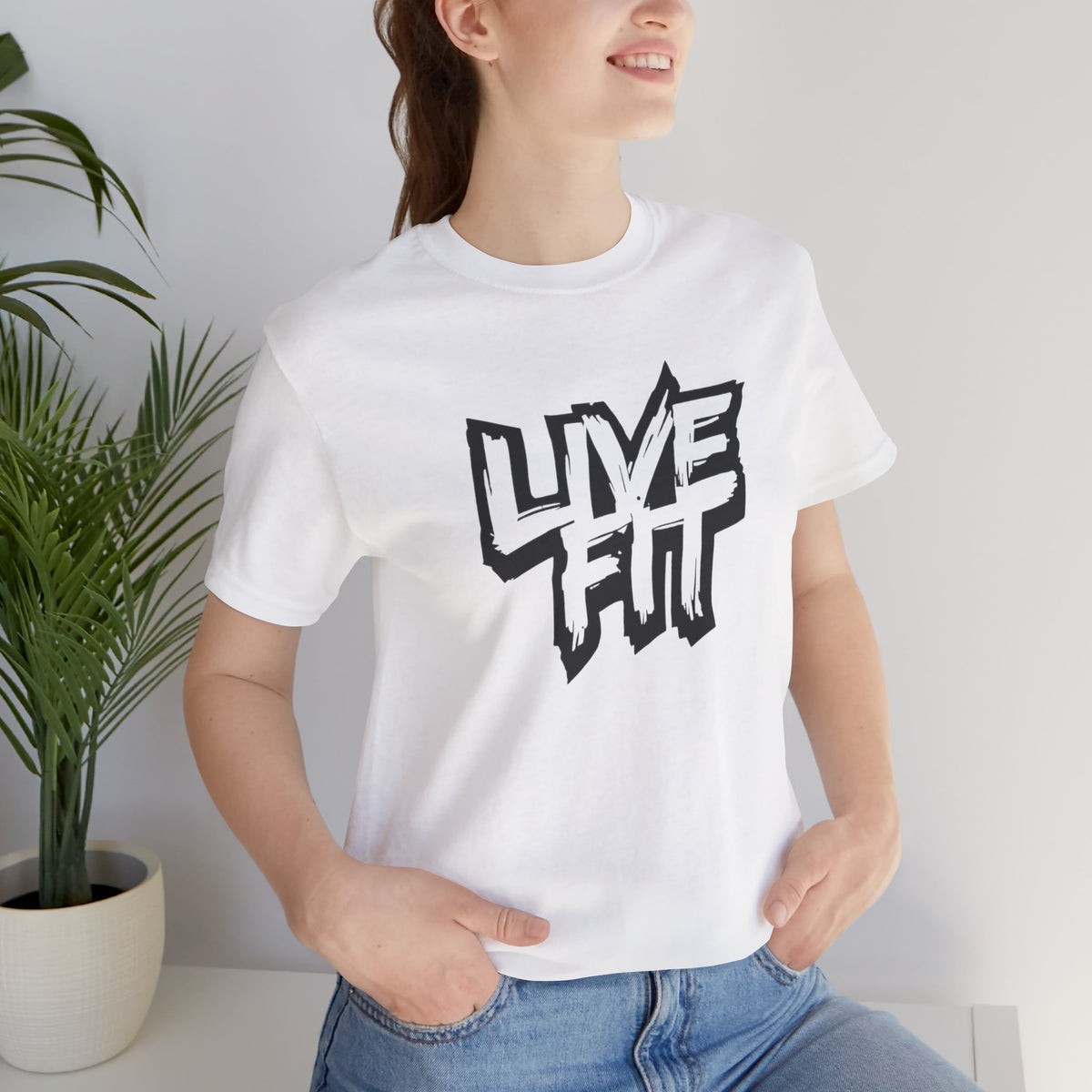 LIVE FIT Unisex Jersey Tee - Premium Fitness Shirt