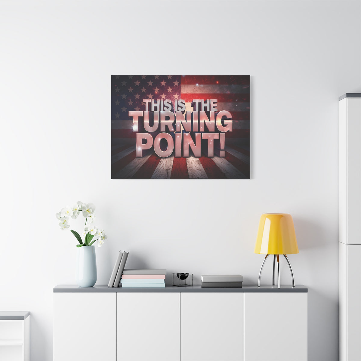 This Is The Turning Point! Canvas Wall Art - Patriotic American Flag - Red White Blue - Gallery Wrapped - 36 Sizes
