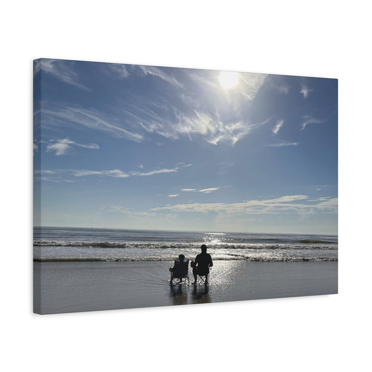Beach Day Canvas Wall Art - Coastal Home Decor - Ocean Landscape - Serene Beach Print - 16 Sizes Available