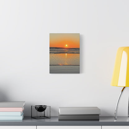 Sunset Beach Canvas Print, Ocean Decor, Wall Art, Home Decor, Coastal Artwork for Living Room