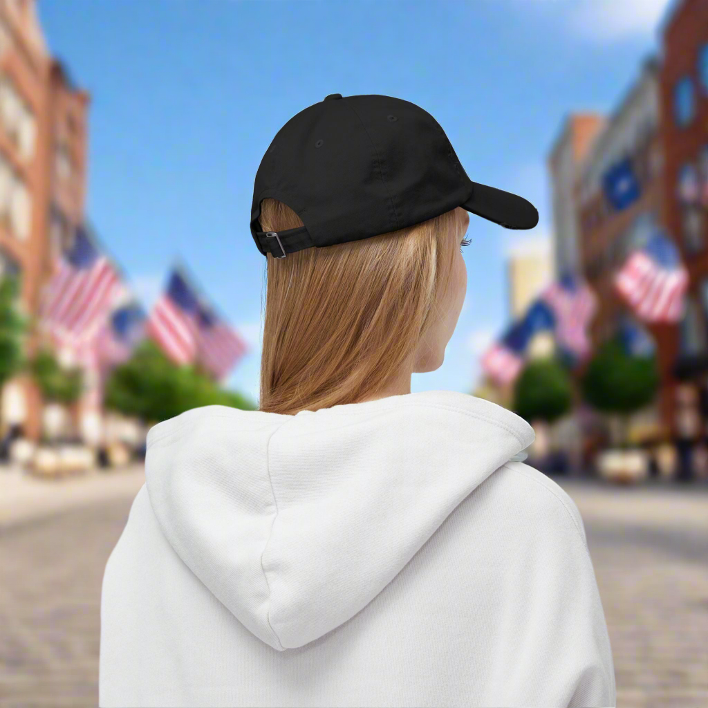 USA Distressed Flag Cap - Unisex Cotton Twill Hat - Patriotic Headwear