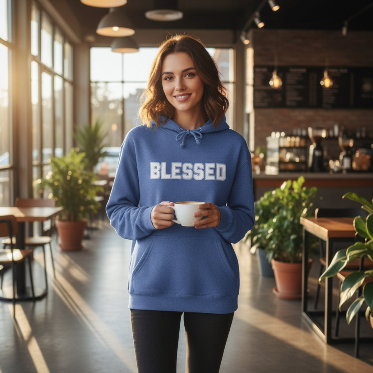 Blessed Hoodie - Cozy French Terry Pullover - Faith Graphic Sweatshirt - Unisex S-5XL