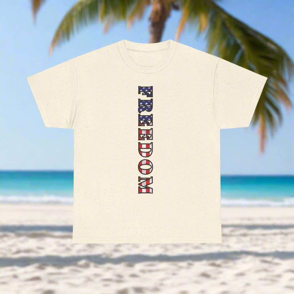 Freedom Patriotic T-Shirt - Red White Blue - American Flag Tee - Unisex S-5XL
