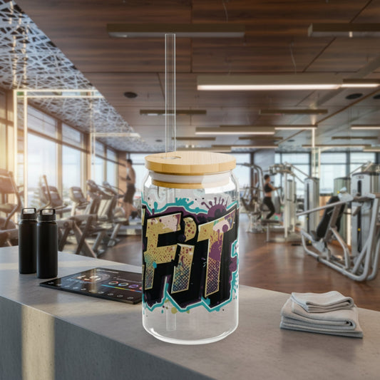 LIVE FIT Sipper Glass Tumbler (16oz)