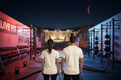 Patriot Fit Life T-Shirt - People That Train Hard and Love Their Country - LIVE FIT