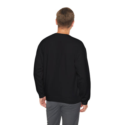A man pictured from behind wearing a black sweatshirt against a white background.